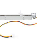 2 Phase 4 Wire Stepper Motor Linear Rail With 80mm Stroke Screw Actuator And Adjustable Slider showing motor and rail design.