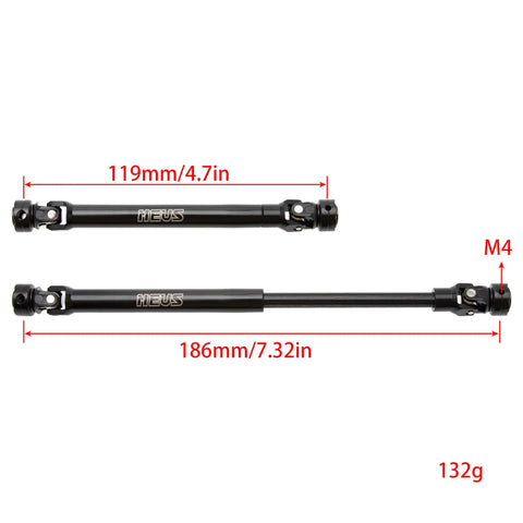 Beefed Up 119mm SCX10 Driveshaft Set For 1/10 RC Crawlers Like Axial SCX10 Capra D90 Tamiya CC01 Redcat Gen8 Hardened Steel