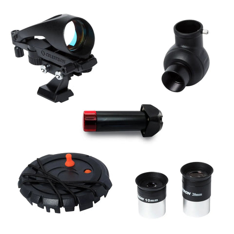 Beginner Refractor Telescope With Built In Phone Adapter For Easy Setup And Social Stargazing 100AZ Optics Foldable Tripod Entry Level Astronomy Kit For Newbie Explorers And Outdoor Enthusiasts. telescope accessories set