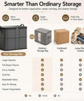 Comparison chart showing features of Upgraded XXL Foldable Storage Bag With Secure Full Seal Zipper against ordinary storage options.