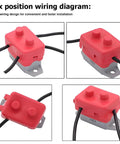 Tough As Nails Two Pack Of 40 Amp Auto Reset Circuit Breakers For 12V To 48V DC Systems shown in six position wiring diagram.