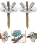 12 Sets Bird Cage Screws Fixing Kit For Stands And Cages Durable Silver Iron Hardware With Screws Cage Nuts Rails Perches And Springboards For Quick Assembly And Secure Mounts, silver iron screws