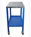 Rust Free Welding Table 36 By 18 Inches Beefed Up Universal Work Cart With Five Eighth Inch Hole Pattern Thirteen Gauge Top 1200 Lb Load Capacity Heat Resistant Up To 1600 Fahrenheit Ideal Welding Surface For Metal Fabrication And Shop Projects, front view.