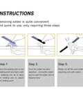 Instructions for using Pro Grade Desoldering Wick Braided Copper Solder Wick 10 Ft With Flux No Clean Soldering Wick Desolder Tool