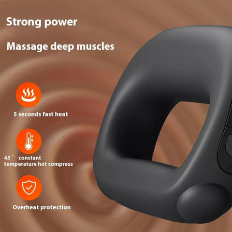 Heated Percussion Massage Gun With Adjustable Heat Intensity And Speed Ultra Quiet USB C Rechargeable Portable Recovery Tool