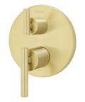 Contempra Stacked Shower Diverter Trim With Two-Handle Design In Brushed Gold Valve Not Included Compatible With 015-3WDNSS Or 015-6WDSS Valves
