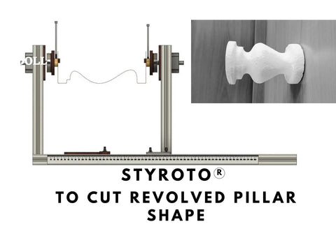 Kickass Eps Styrofoam Cutting Machine For Crafting Sick Revolved Shapes Like Cylinders Cones Balls Pillars Snowmen And Bells With Hella Precise Stepper Motor Speed Adjustment