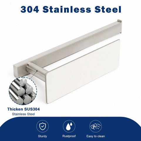 No Drill Self Adhesive Towel Holder 9 Inch Stainless Steel Bar In Brushed Gold Finish Stick On Towel Rack Wall Mount For Bathroom