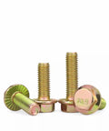 Shop Approved M12 Hex Flange Screws Zinc Plated 10.9 Grade Heavy Duty Fine Thread Fasteners Right For Daily Drives And Weekend Project Restorations Quantity Four Pack, showing detailed close-up of bolts.