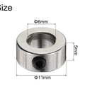 6mm Shaft Lock Collar Set Screw Ring 304 Stainless Steel 11mm Outside Diameter 5mm Thick 10 Pack For Lead Screw And Rod Shafts