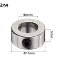 Six Pack 6mm Shaft Lock Collar Set With Set Screws Stainless Steel 304 11mm Outer Diameter 5mm Thick Fits 6mm Lead Screws And Rod Shafts