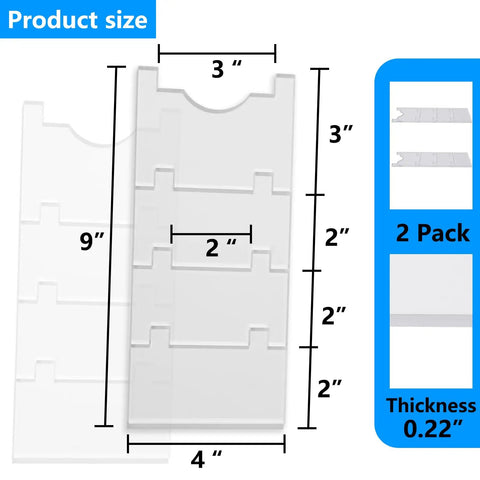 Clear Acrylic Couch Wall Spacers Adjustable Two To Nine Inches Heavy Duty Furniture Stopper size dimensions 3x9 inches 0.22 inch thickness