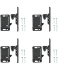 Soft Cushioned Double Roller Drawer Latch Set No Fuss For RV Camper And Boat Includes Mounting Screws Smooth Quiet Operation Durable Hardware Four Piece Pack