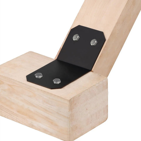 Eight Pack 45 Degree Angle Brackets for 6x6 Posts Pergola Gazebo Lumber Connector 11 Gauge Steel Powder Coated Installed