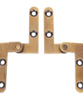 2-Pack Heavy Duty Hidden Door Hinges For Secret Bookcase Doors Concealed Pivot Hinge With Bronze Finish Built Tough Durable Brass