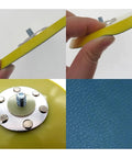 2-Pack 6 Inch Vinyl PSA Sanding Backing Pads For Power Drills, showing a close-up of the self-adhesive sticky grip and vent holes.