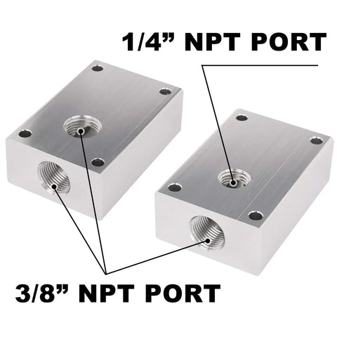 Compressed Air Outlet Kit For 1/2 Inch Tubing System With 1/4 Inch NPT Outlet Port No Fuss Push To Connect Outlet Block With Elbow NPT Straight And Universal Coupler DIY Air System