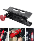Heavy Duty Tough As Nails 5 Piece Quick Release Roll Bar Fire Extinguisher Mount Bracket Kit with red pull pin detail.
