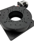 Two Phase Stepper Driver Rotary Stage Handles 4.2 Amps For 42 57 86mm Motors with a black rotary base and precise gear design.