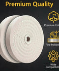 Top Shelf 6 Inch White Cotton Buffing Wheels 2 Pack With 5 8 Inch Arbor Hole Hella Thick 1 Inch Construction Ideal For Metal Polish And Woodwork Deliver Sweet Results.