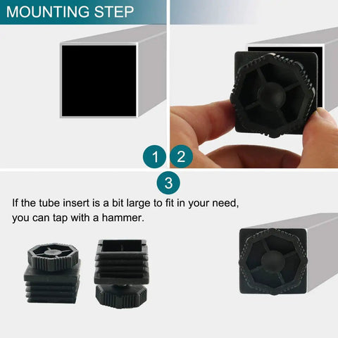 Square 40mm By 40mm Leveling Feet Inserts For Sofa Legs Adjustable Furniture Levelers Set Of Eight Installation Guide