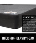 Close-up of Ultra Thick Foam Kneeling Pad With High Density Cushion, showing 1.3-inch thick black foam, emphasizing comfort.