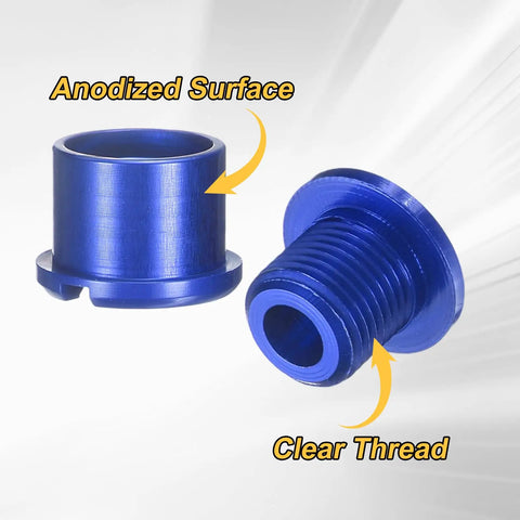 Close-up of Ten Pieces Dope Double Chain Ring Bolts M8 Aluminum Alloy Crankset Nuts Chainwheel Screws For Road Bike And Mountain Bike Blue Color