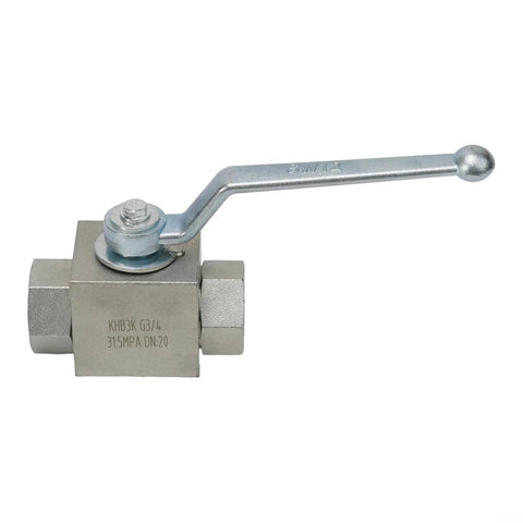 Three Way High Pressure Ball Valve Carbon Steel Manual Tee With BSP Thread Water Oil Gas Systems 500 Bar Working Pressure G1/4 To G3/4 Size Durable Hydraulic Valve For Industrial Use, G3/4
