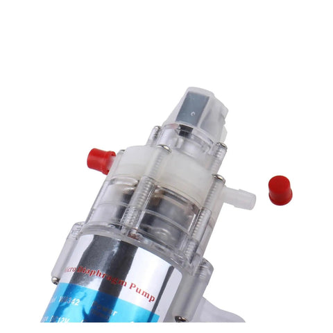 High Power 12V 15W Automatic Electric Diaphragm Water Pressure Pump Control Valve. This heavy duty self-priming pump delivers strong spray pressure for RVs, boats, and campers. Perfect for clean water transfer with low noise operation. Easy install for