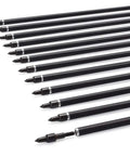 Carbon Arrows For Archery Hunting And Target Practice 26-Inch Arrows With Removable Tips For Compound And Recurve Bows 500 Spine 12 Pieces Durable Long Lasting Performance arranged in a row