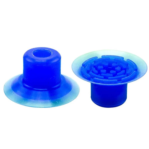 Industrial Pneumatic Vacuum Gripper For Bag Opening Heavy Duty Suction Cup Tool Strong Nozzle Design, blue silicone suction cup pair.