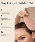 Smooth And Polish Dope Dual Bristle Hair Brush For Detangling And Shine With Vegan Boar And Nylon Bristles in use on hair