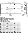 Diagram showing dimensions and layout for the Straight Up Reliable 10W DCDC Isolated Switching Converter Step Down Power Supply Module 24V To 5V 2A.