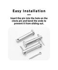 Four Pack M6 X 30mm Single Hole Clevis Pins 304 Stainless Steel Flat Head Cylindrical Pins With Head Positioning For Mechanical Linkage Beefy Heavy Duty Fixings And Ship Rigging, with cotter pin