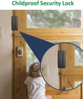 Home Security Door Reinforcement Lock For Kids Safety Upgraded Front Door Lock With 800 Lb Strength installed on wooden door