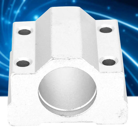 Premium Aluminum Alloy Linear Motion Ball Bearing Slide Block Kit With Two 10mm Flange Bearings close-up view of slide block.