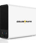 Front view of Lithium UPS Battery Backup And Surge Protector With Sinewave Output 1000VA 600W LiFePO4 Battery with LCD, white case.