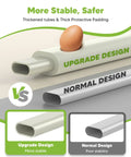 Upgrade vs normal design comparison of 59 Inch Baby Bed Rail Guard For Toddlers Folding Up Side Rail With Reinforced Anchors.