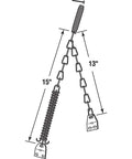 Storm Door Protector Chain And Spring Zinc Plated For Easy No Fuss Screen Door Install With Included Mounting Hardware Extruded Aluminum Build Model K 5026