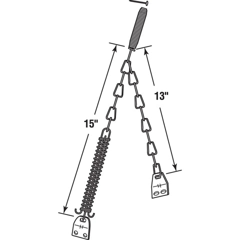 Storm Door Protector Chain And Spring Zinc Plated For Easy No Fuss Screen Door Install With Included Mounting Hardware Extruded Aluminum Build Model K 5026