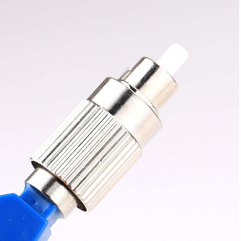 FC Male To LC Female Hybrid Fiber Optic Connector Adapter For Optical Power Meters And Visual Fault Locators, Zirconia Sleeve, Blue