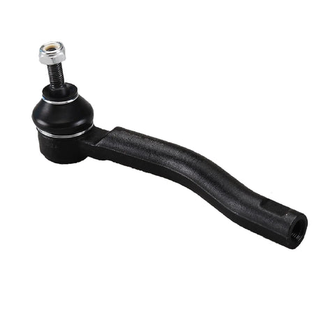 Two Piece Front Outer Tie Rod End Set Fits Nissan Juke 2011 To 2017 All Models And Nissan Leaf 2011 To 2014 With Front Left And Right Ends For Precise Steering Control. black steel tie rod end with rubber boot and threaded stud