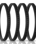 4 Pack 45 69 0010 Blade Pulley Tires For Deep Cut Band Saw Replacement, 6 Inch Outside Diameter, Half Inch Wide Rubber Belts