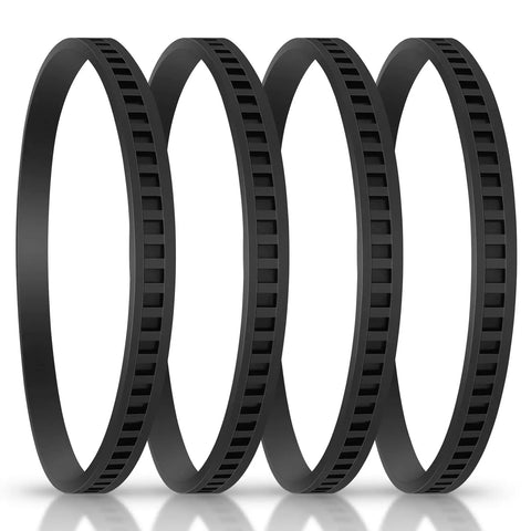 4 Pack 45 69 0010 Blade Pulley Tires For Deep Cut Band Saw Replacement, 6 Inch Outside Diameter, Half Inch Wide Rubber Belts