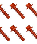 10 Pcs CNC Aluminum Self Tapping Screw Bolts Kit Orange Finish That Fits KTM Enduro Dirt Bikes 2004 2022 FE TE FC TC FX TX EXC EXCF XC XCF XCW SX SXF Hardware Set, front view