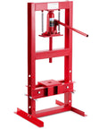 Front view of 6 Ton Hydraulic Shop Press With H Frame For Auto Bending And Stamping Adjustable Benchtop And Floor Press Plates