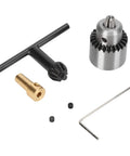 Versatile Mini Drill Chuck With 1/8 Inch Shaft For Lathes And Electric Drills Including Chuck Key, Built Tough From Carbon Steel And Brass