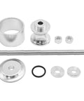 Precision Wheel Bearing Reinstall Tool For 40mm And 44mm Bearings with steel components and sealing ring laid out for easy installation.