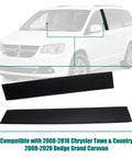 B Pillar Trim Door Molding For Front Passenger And Driver Side Outer Seal Compatible With 2008 2020 Dodge Grand Caravan And 2008 2016 Chrysler Town And Country Easy Install With No Tools And Strong Adhesive Tape Replacement Parts 5020664AA 5020665AA