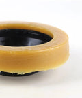 Heavy Duty Butter Wax Ring Kit With Reinforced Bolts Fits 3 Or 4 Inch Pipes, detailed view of thick wax ring with black center.